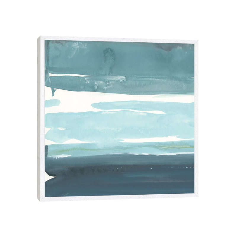 Teal Horizon I by Rob Delamater - Gallery-Wrapped Canvas Giclée on Canvas, 45.72 cm H x 45.72 cm W, White Floater Framed