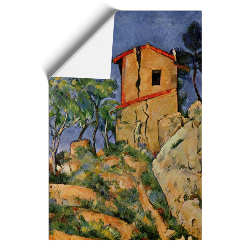 The House with Cracked Walls by Paul Cezanne - Frameless Print, 42cm H x 30cm W x 0.1cm D