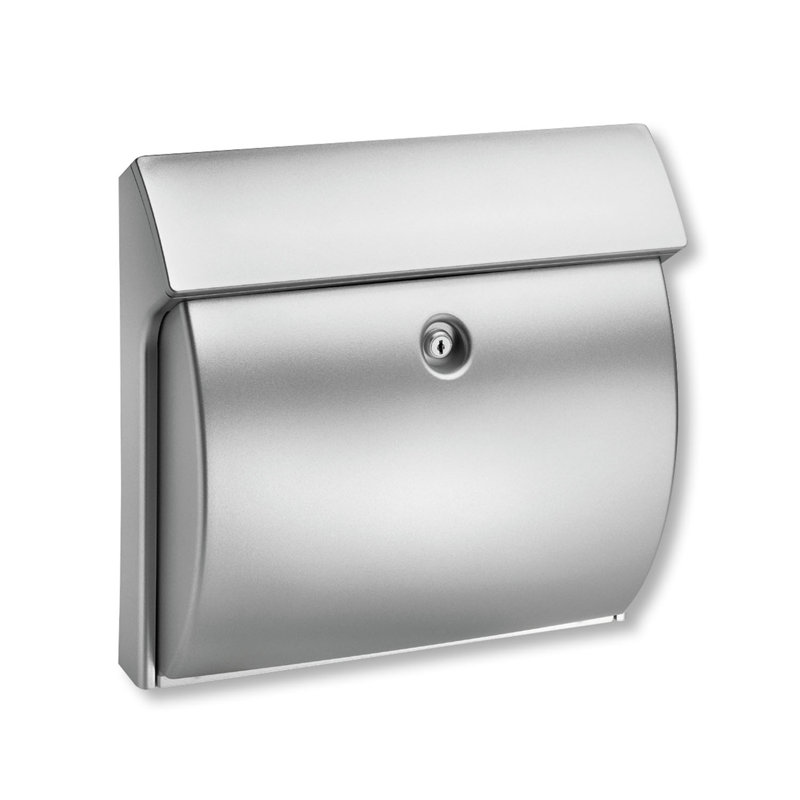 Classico High Quality Wall Mounted Locking Plastic Letterbox, Silver