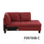 Ensemble de canapé modulaire en tissu rouge avec repose-pieds 3 pièces-69969366-90726398