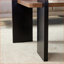 Table basse en noyer et panneau de fibres à densité moyenne pour salon minimaliste, 31,5 po x 31,5 po x 16,6 po, facile à assembler