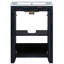 Ensemble de meuble-lavabo 48 po avec lavabos doubles (séparés), lavabos doubles en céramique, tablette de rangement et portes à fermeture en douceur 48 po