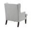 Chaise d'appoint texturée grise, mobilier de salon, siège en mousse, revêtement des pieds bruns, hauteur de siège de 20 po-1494880325