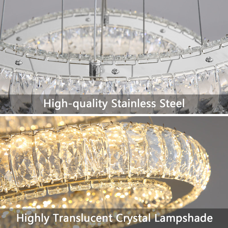 Lustre moderne moderne à DEL, Argent argent