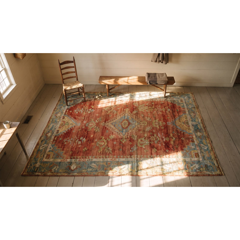 Rustic Tribal Antique Late 19th Century Turkish Oushak Area Rug