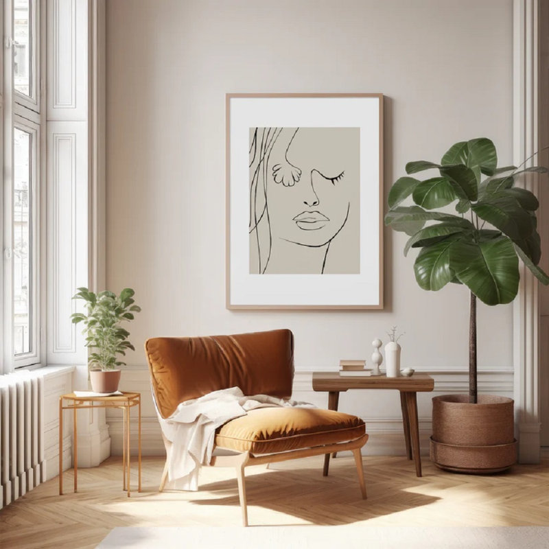 Abstract Face Print 2, 60cm H x 42cm W
