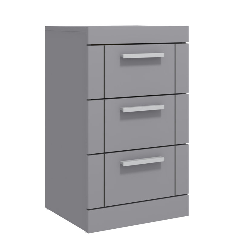 Kimberley Bedside Table, Grey