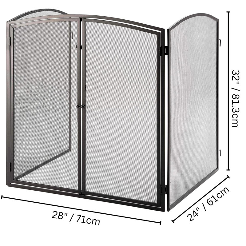 Trussell 193cm x 61cm Iron Spark Screen
