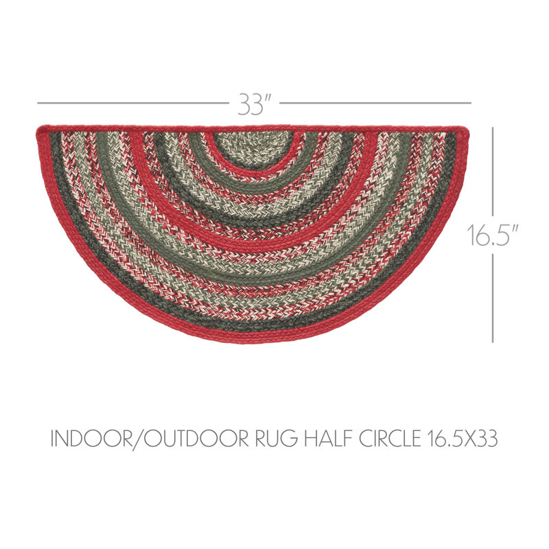 Tapis intérieur / extérieur Bruford, Demi-cercle 1 pi 4 po x 2 pi 9 po