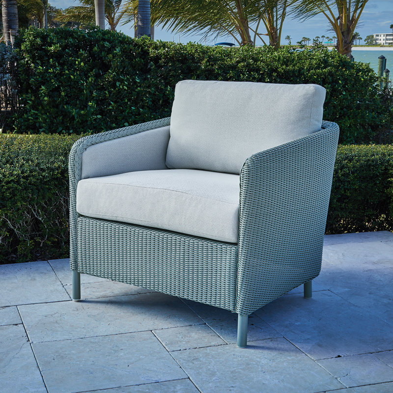 Visions Outdoor Lounge Chair, Canvas Natural, Hickory
