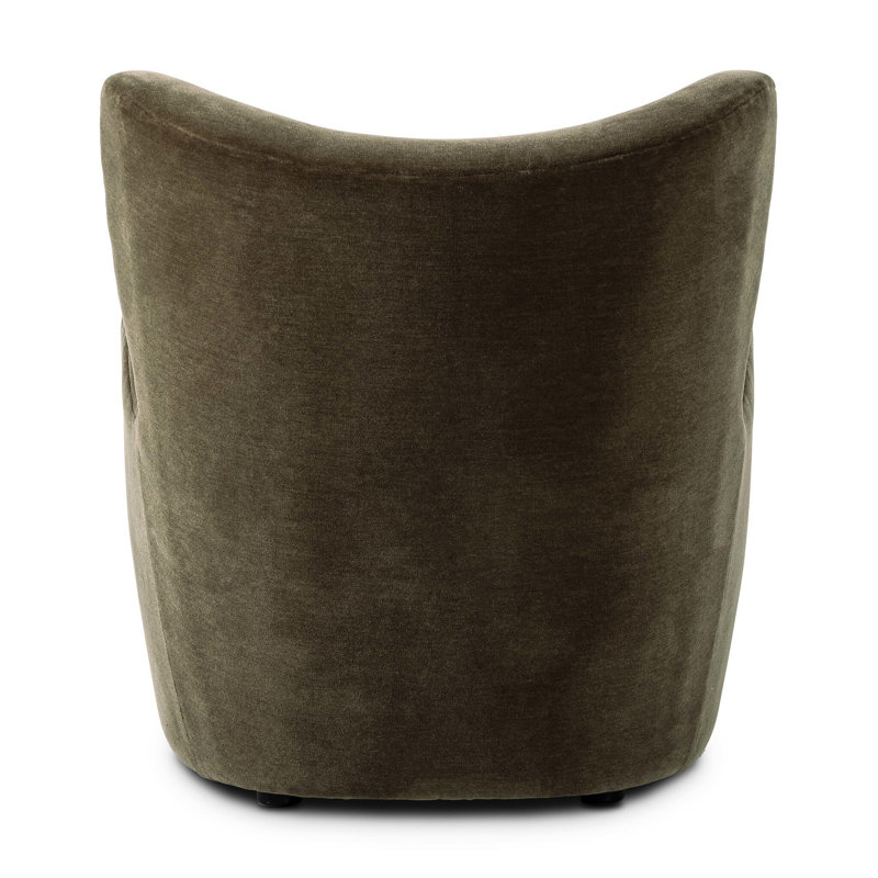 Amelie Chair-Beige Shearling, Monte Olive Performance Velvet