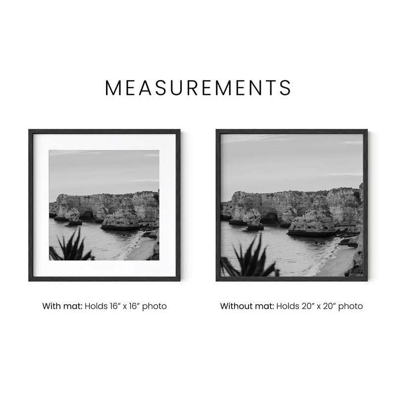 Cadre photo - ensemble de 9, 16 po x 16 po, 20 po x 20 po, Noir