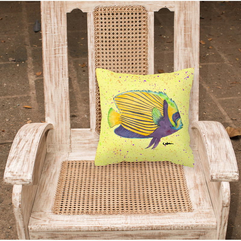  Coussin Yellow Fish on Yellow