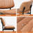  Faux Leather Dining Chairs Set of 2, Mid-Century Modern Upholstered Side Chairs with Wood Frame for Dining Rooms,Kitchens,Living rooms-1666236750