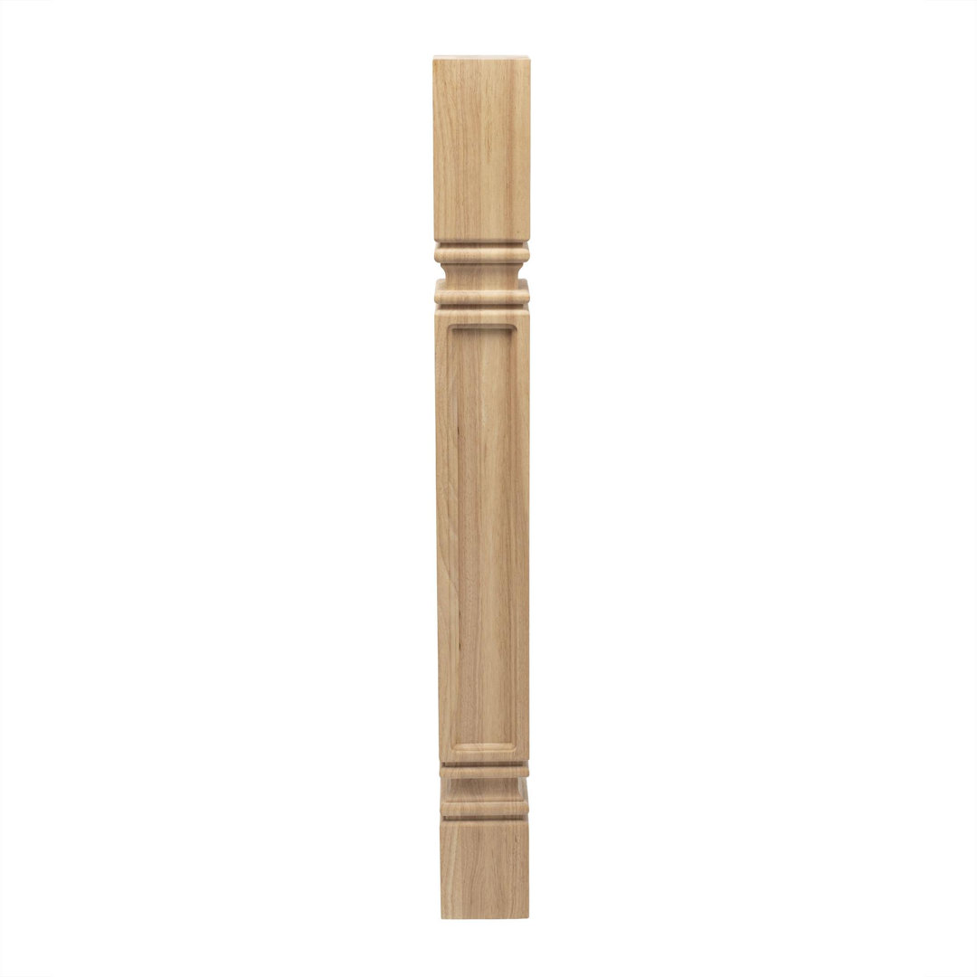3-3/4" Wide x 35-1/4" High Hardwood Mission Plain Island Legs. 1 Piece Architectural Products by Outwater L.L.C. 