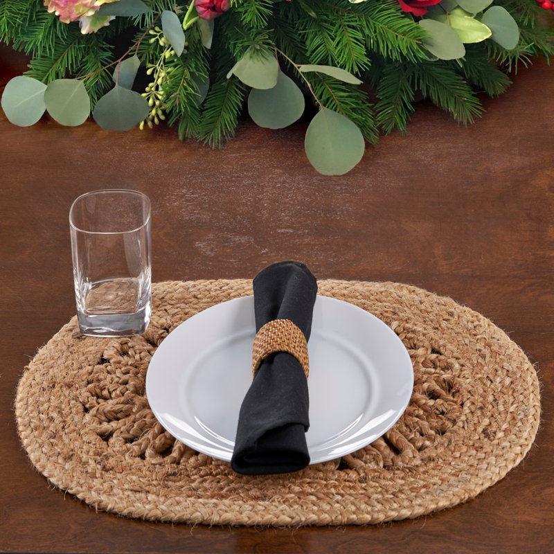 Cokato Jute Geometric Round Placemat