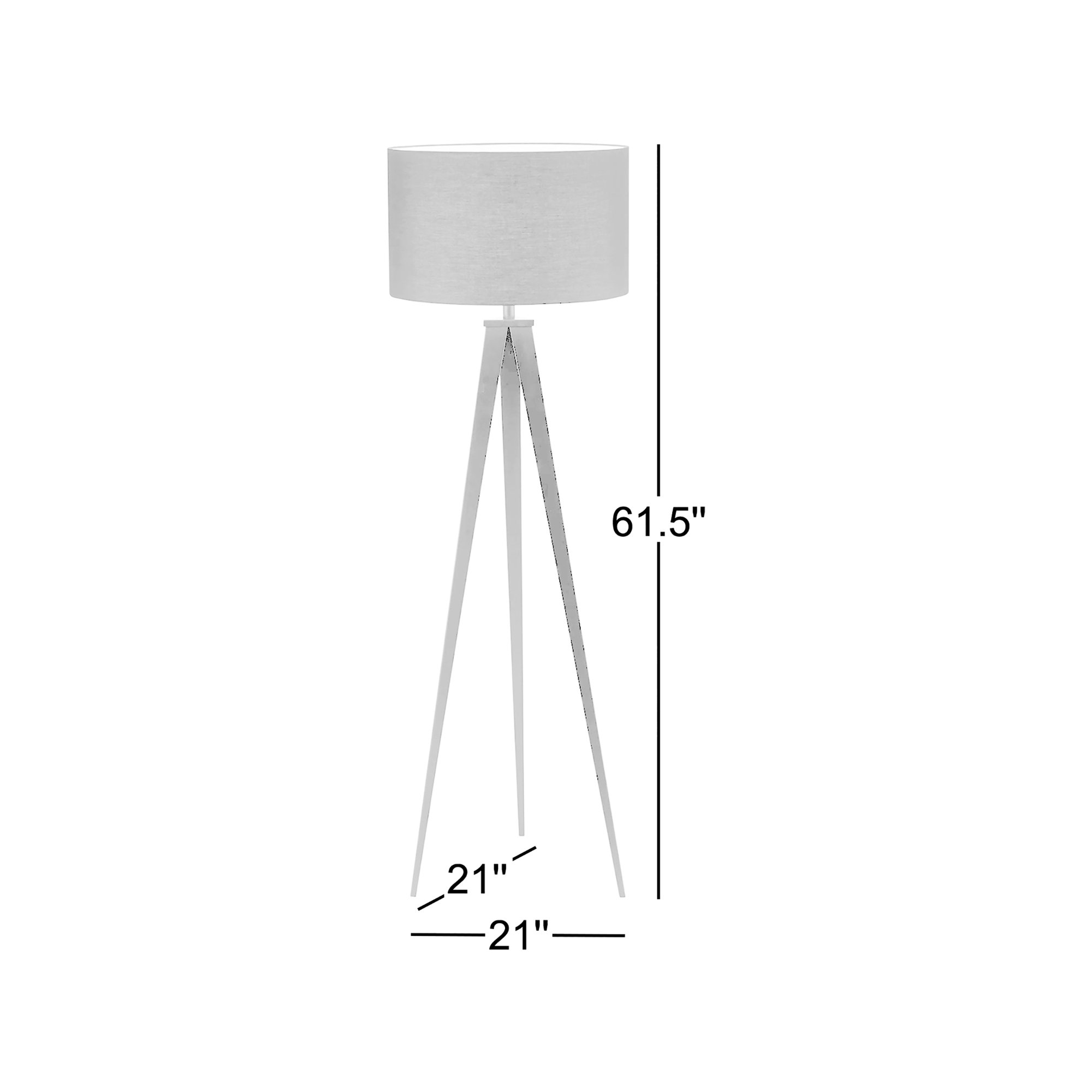 Cas 61.5'' Smart Enabled Floor Lamp, Beige, Antique Brass