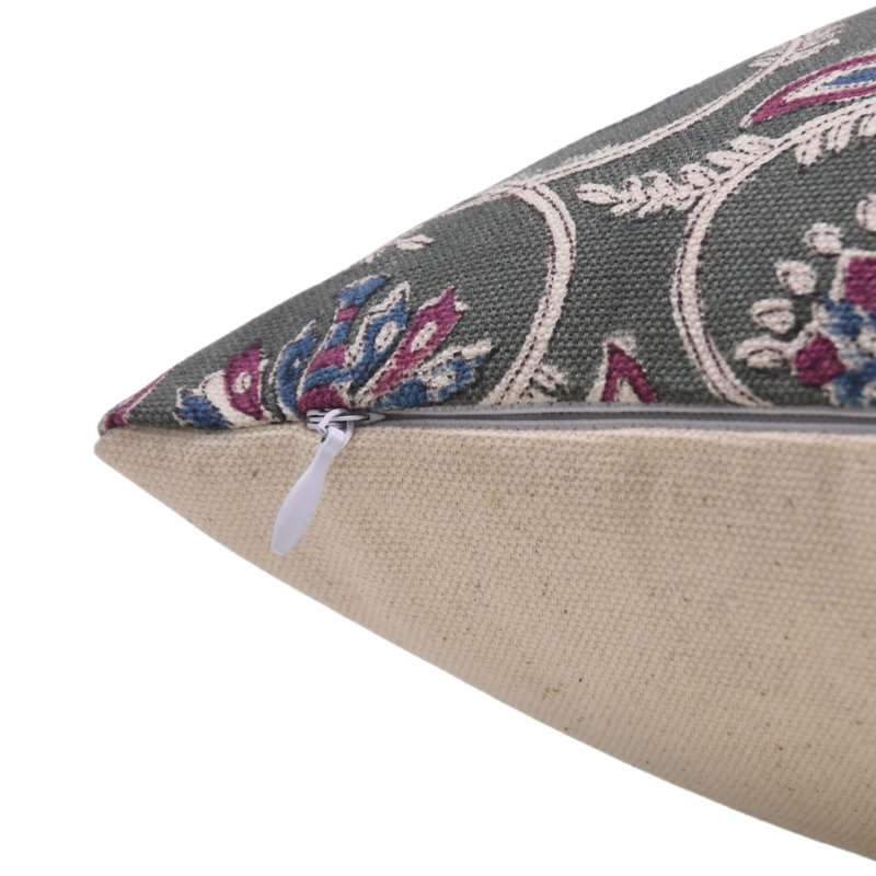 Housses de coussin en toile à motif de canard Fab divine (Saraswati, vert), H 36 po x l 14 po
