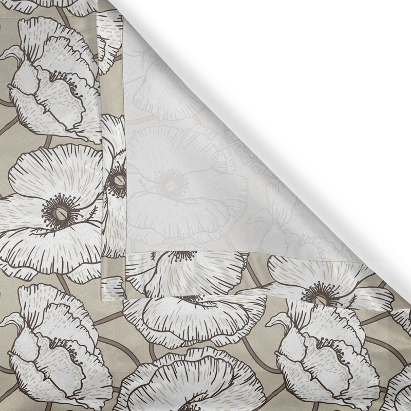 Rideau à œillets Dakota Fields Floral Poppy, L 50 po x L 108 po