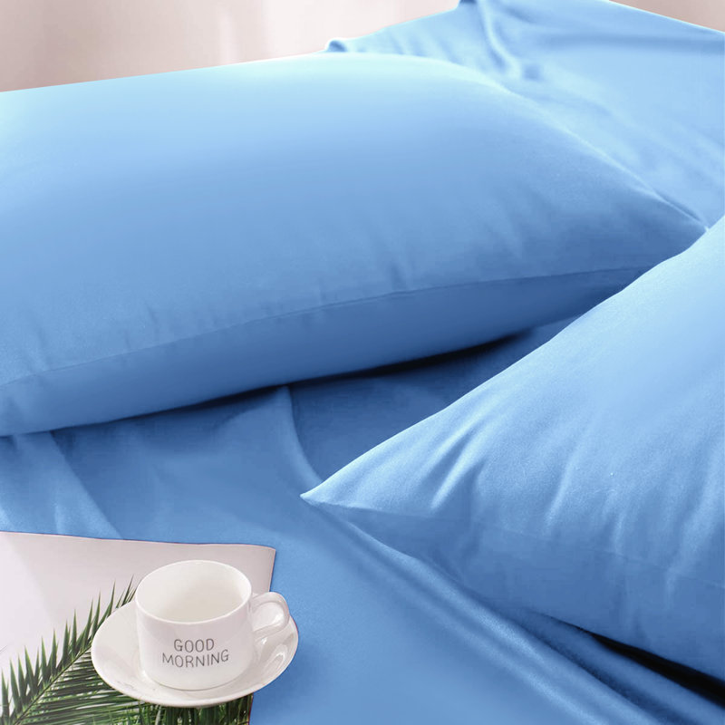 Jaramiah Super Soft Plain Microfiber PillowCase, Blue