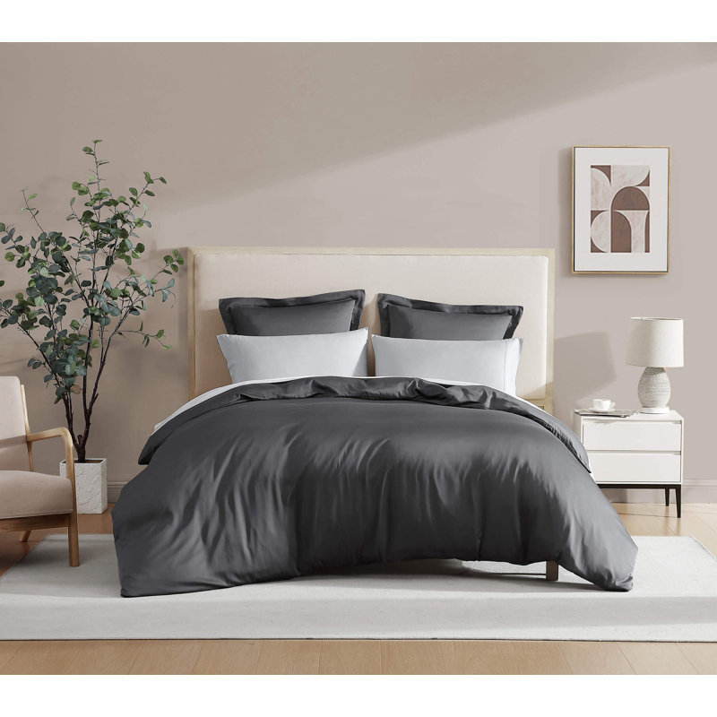 Natural Premium Bamboo Machine Woven - Set of 2, Twin Pillowcase Set with 2 Standard Pillowcases, Moon