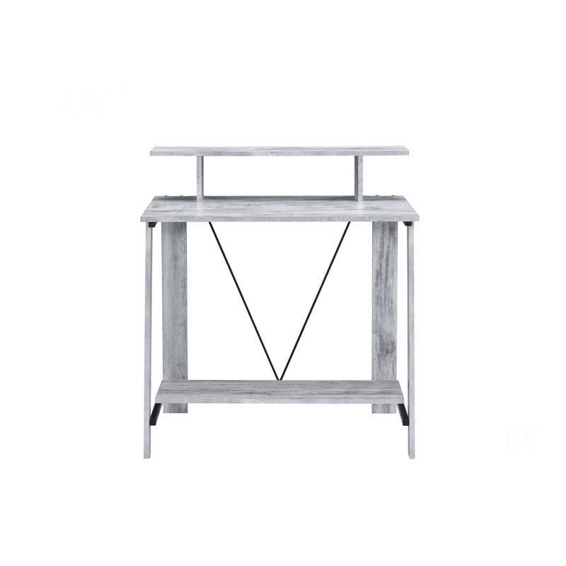 Nypho Antique White& Black Finish Writing Desk, White