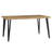 Carveth Rectangular Medium Wood Top Metal Legs Country Style Dining Table-157249899