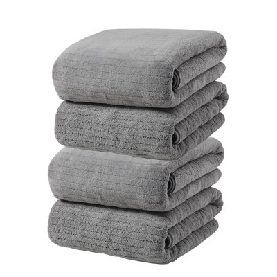 Towels Soft Highly Absorbent Hotel Spa Bathroom Towel Collection for Bathroom Kitchen | 13.7x30 Inch | Set of 4