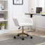Chaise de bureau avec fonction pivotante à 360 °, hauteur réglable, pieds en métal doré, roue universelle, tissu de style moderne pour l'intérieur et matériaux modernes-1368370581