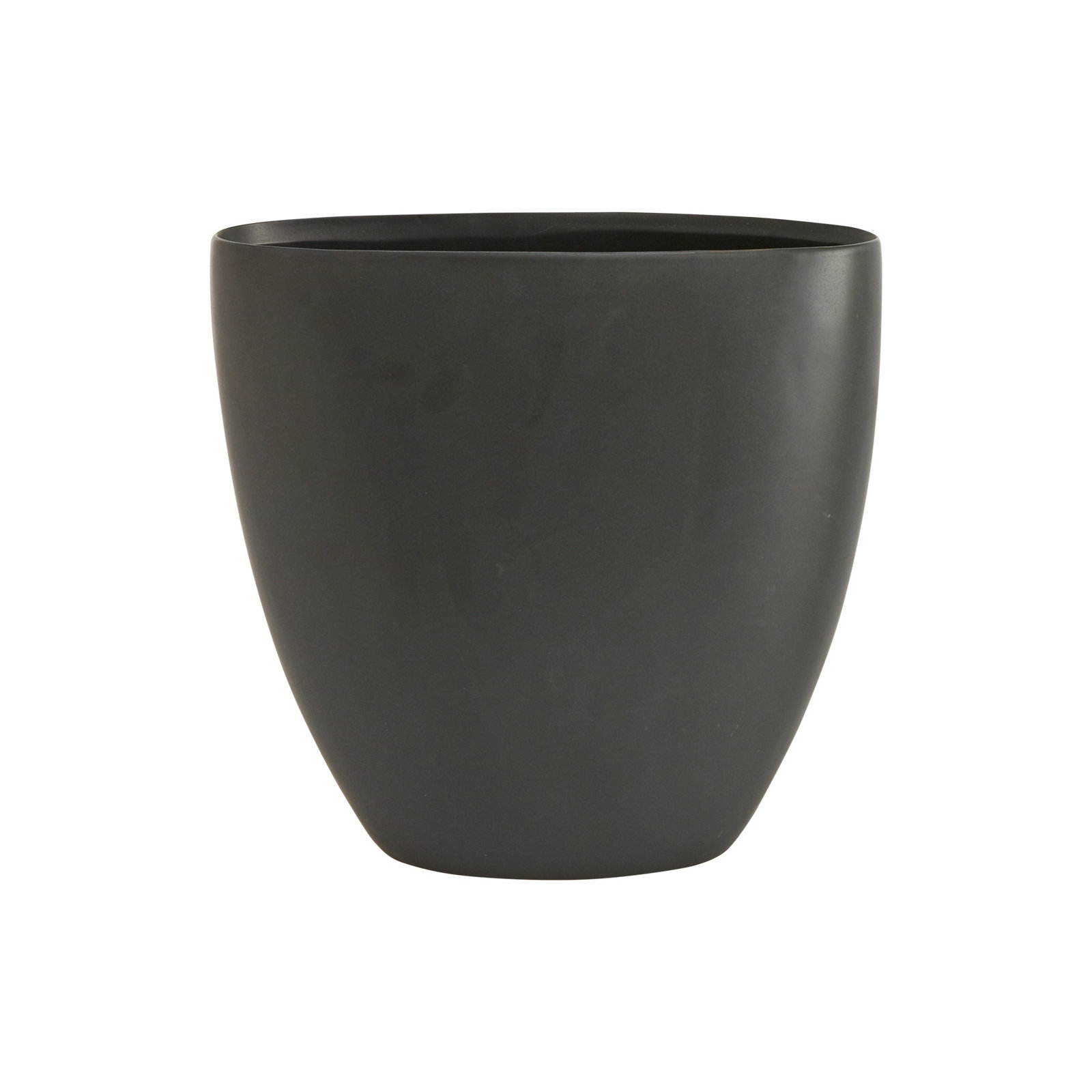 Elma Handmade Ceramic Table Vase, 11.75" H x 11.75" W x 5.5" D, Black