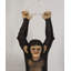 Statue de singe chimpanzé suspendu à une corde grandeur nature