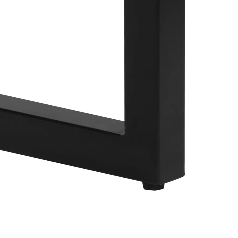 Drake Solid Wood Top Dining Table, Brown/Beige, 76 x 50 x 110 cm, Black