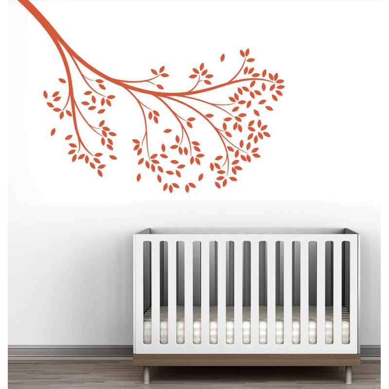 Décalcomanie murale branche atteindre, Orange foncé