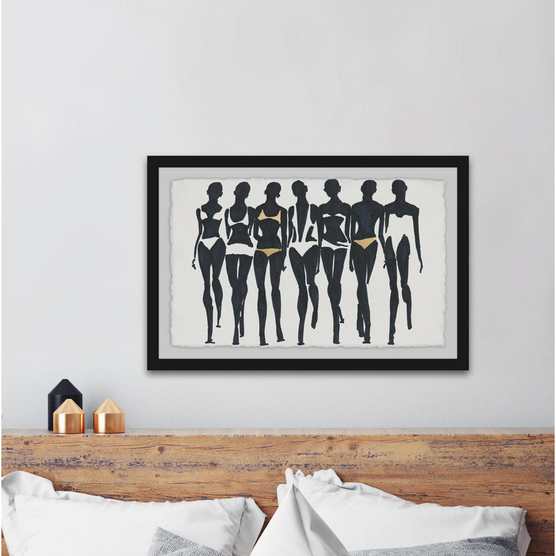 Bikini Style II - Single Picture Frame Painting, 30cm H x 46cm W x 4cm D