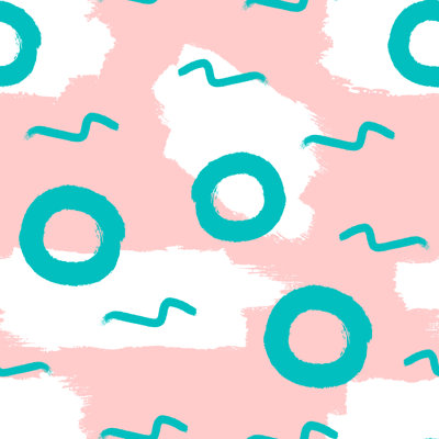 Abstract Cute Seamless Pattern by Anna Erastova - Wrapped Canvas Print