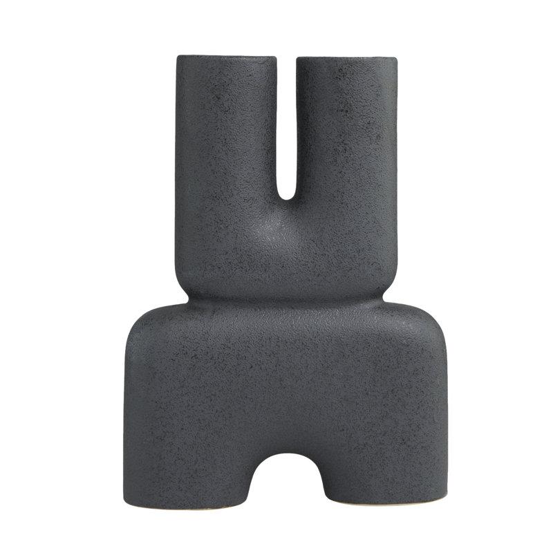 Sharee Stoneware Table Vase, Black