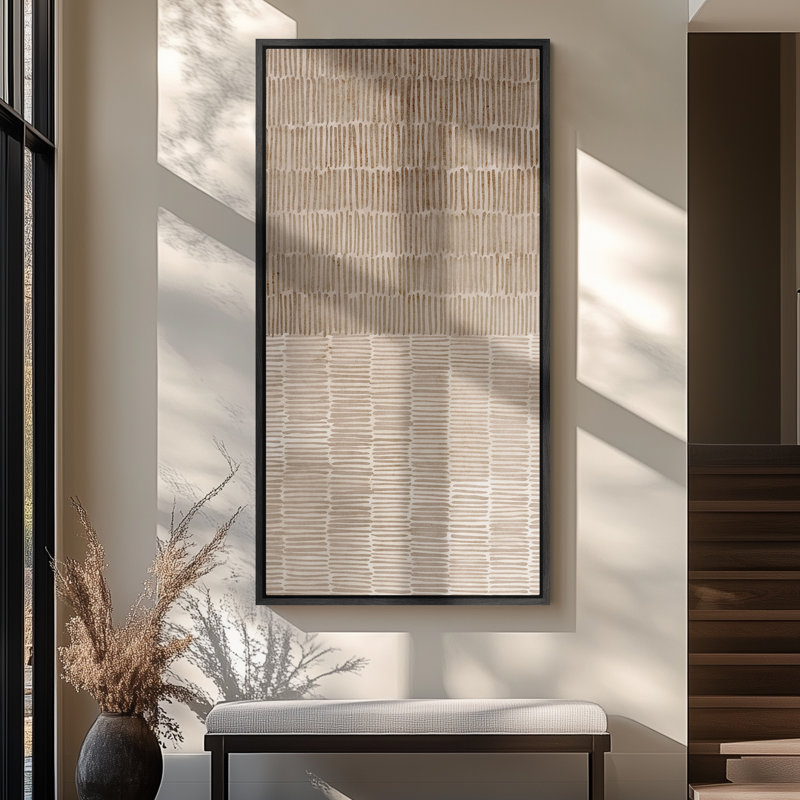 Très grand art mural rétro encadré pour art classique, H 60 po x l 30 po, Noir