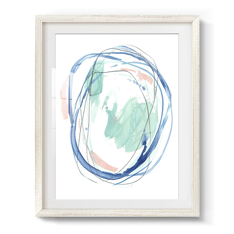 Right Round I -Framed Print, 28.5" H x 20.5" W, White