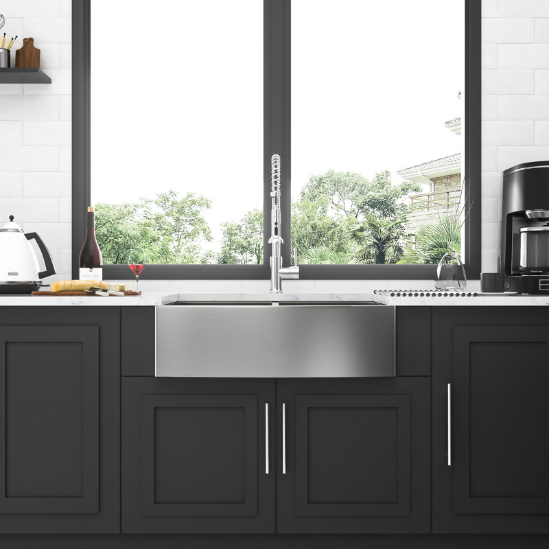 Évier de cuisine à double cuve 33 po x 20 po x 9 po - Structure en acier inoxydable avec fonction de condensation