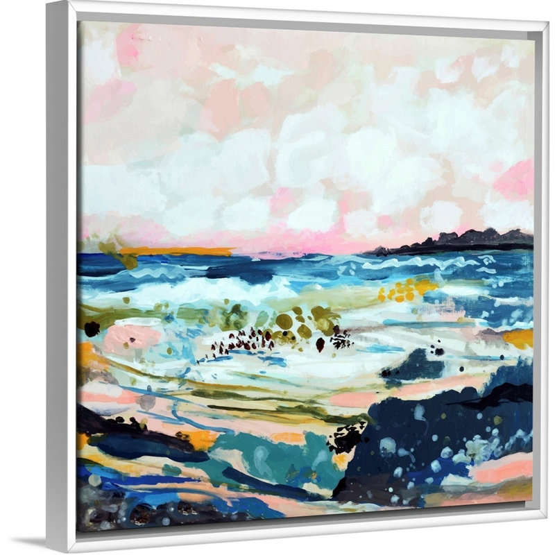 «Surfscape IV» par Karen Fields - reproduction d'art, Toile blanche encadrée, H 22 po x l 22 po x P 1,75 po