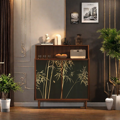 Classic Pine Storage Cabinet with Shelves