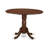 3 Piece Dining Room Table Set Contains a Round Dining Table with Dropleaf and 2 Wood Seat Chairs, 42x42 Inch, Mahogany-828364424-811046996