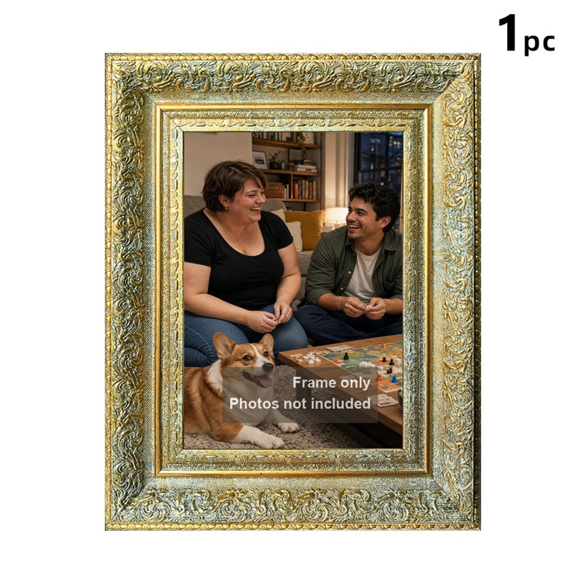Cadre photo poli en or antique 1 po 5 po x 7 po avec façade en plexiglas