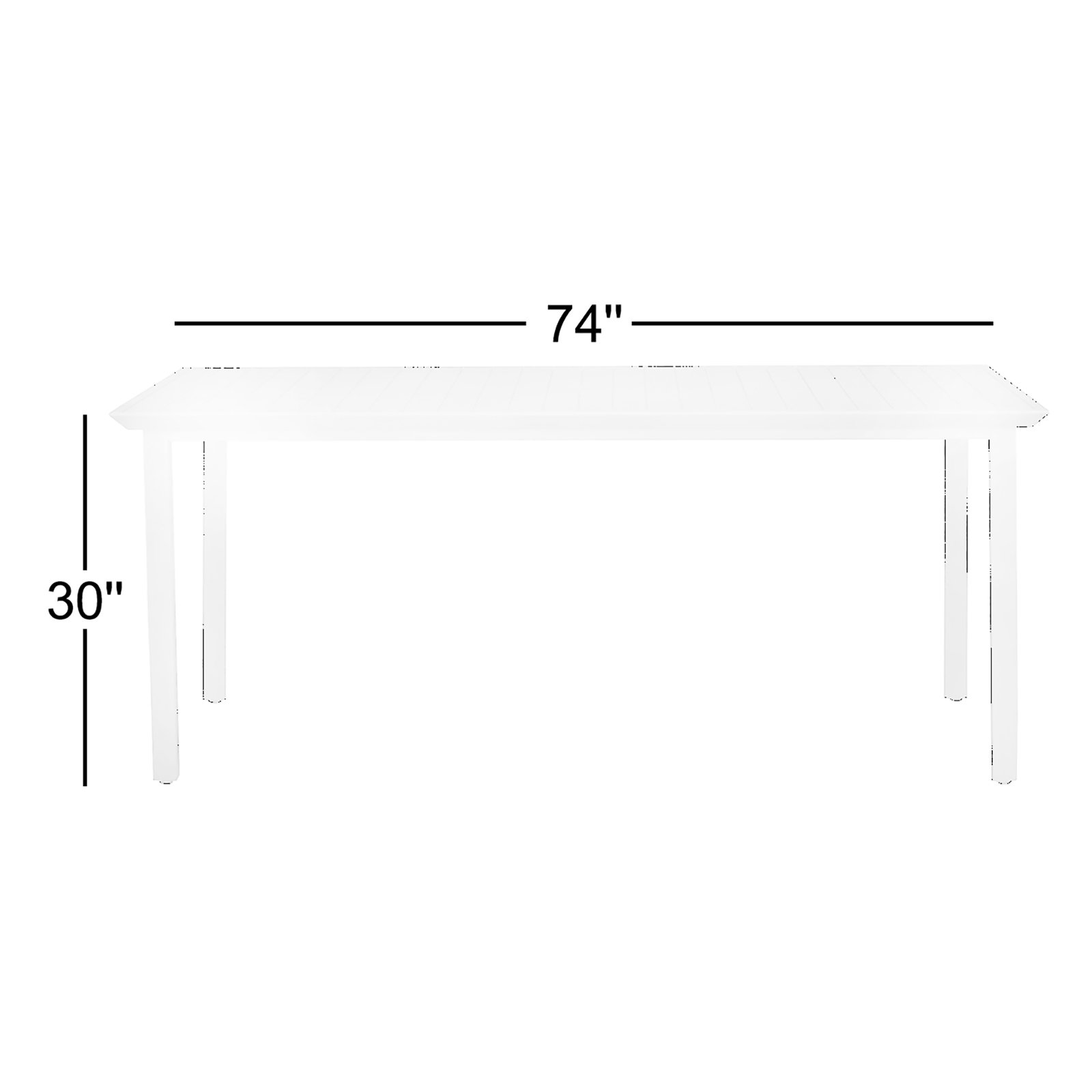 Everlee 74" Patio Dining Table