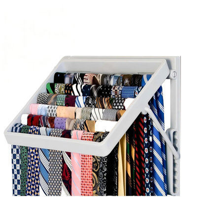 Rangement pour cravates et foulards, gris