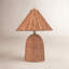 Lampe de table en rotin bronze antique