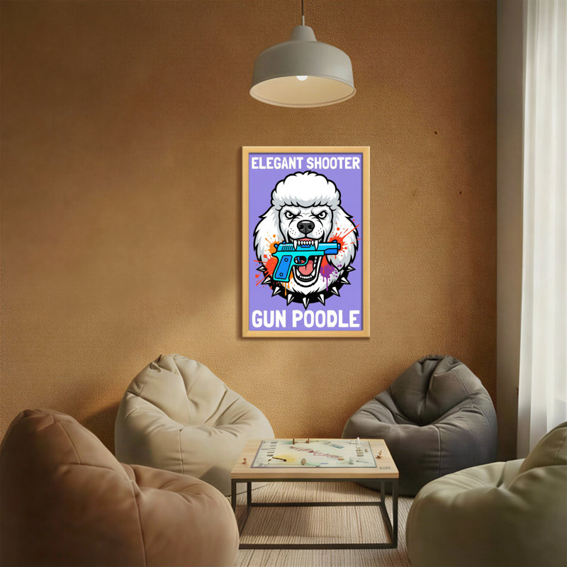 Reproduction d'art avec caniche
