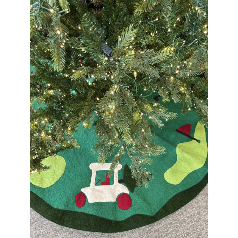 Jupe d'arbre de Noël en laine feutrée à la main 60 po Arcadia Home