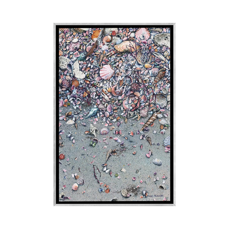 «Time and Tide» par Maggie Vandewalle - reproduction d'art, H 26 po x l 18 po x 1,5 po, Toile avec cadre argenté