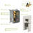 Dual Shower Head , 16 Inch Ceiling Mount, Brushed Nickel Mounted Head, Design